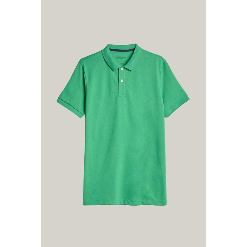 KOAJ - KOAJ Camiseta polo ajustada unicolor con botones y manga cor Hombre
