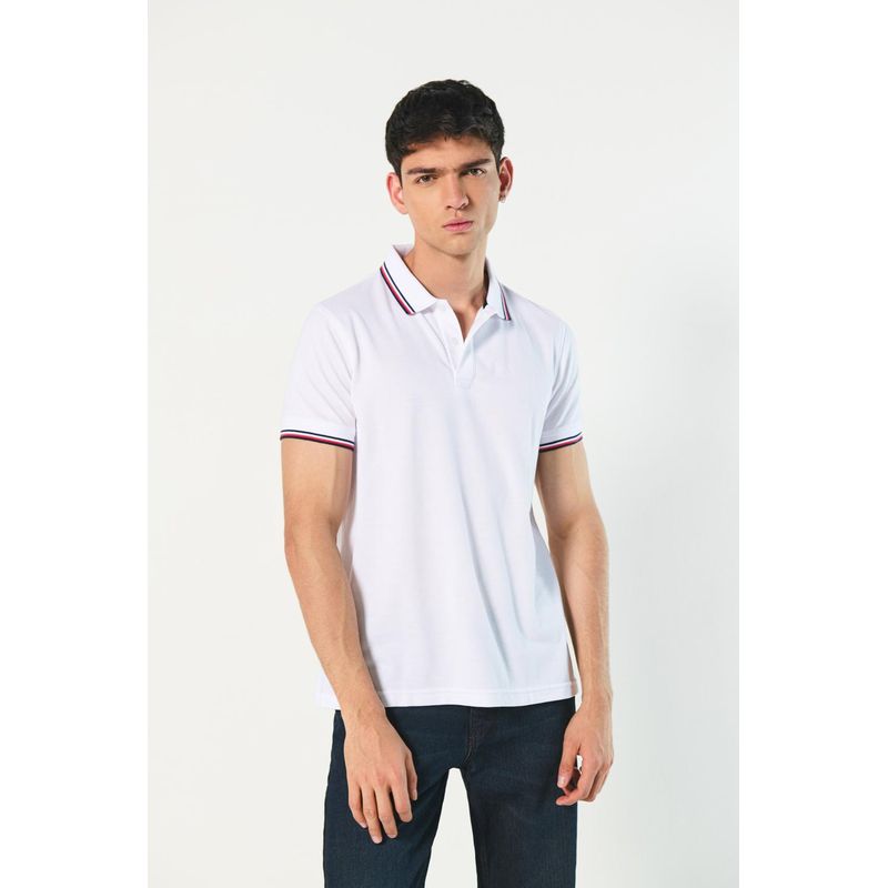 KOAJ - KOAJ Camiseta unicolor polo con tejido en puños y cuello HOMBRE