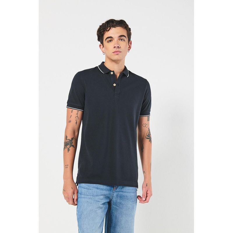 KOAJ - KOAJ Camiseta manga corta polo unicolor con doble botón en fre HOMBRE