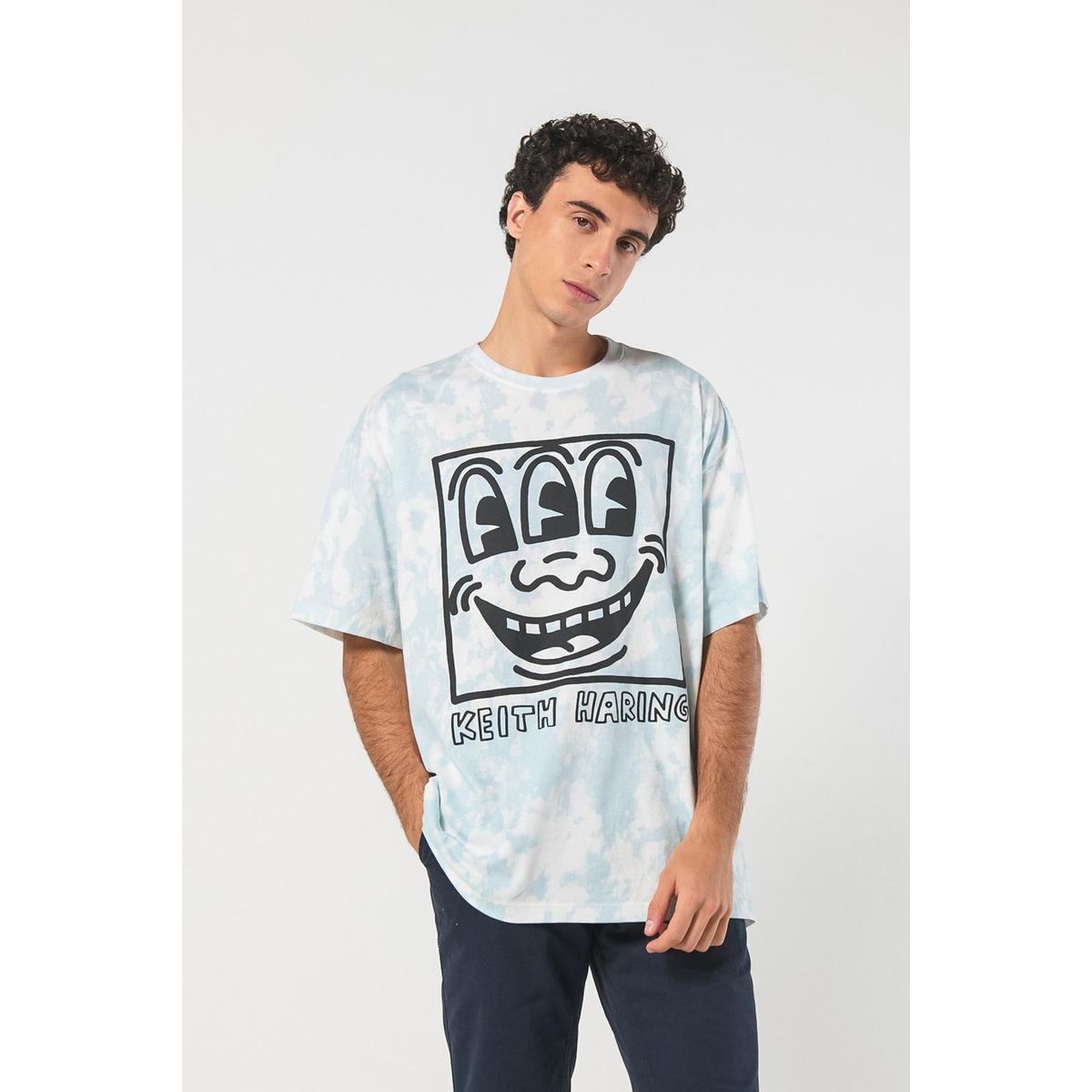 KOAJ - KOAJ Camiseta manga corta con estampado en frente y espalda  Hombre