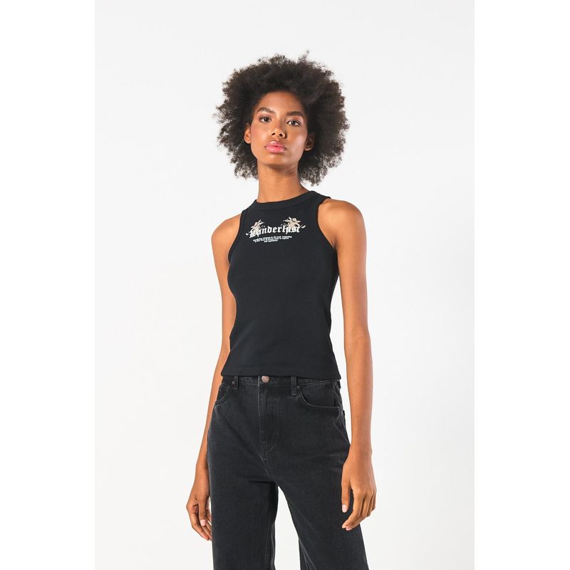 KOAJ - KOAJ Camiseta femenina manga sisa con estampado en frente MUJER