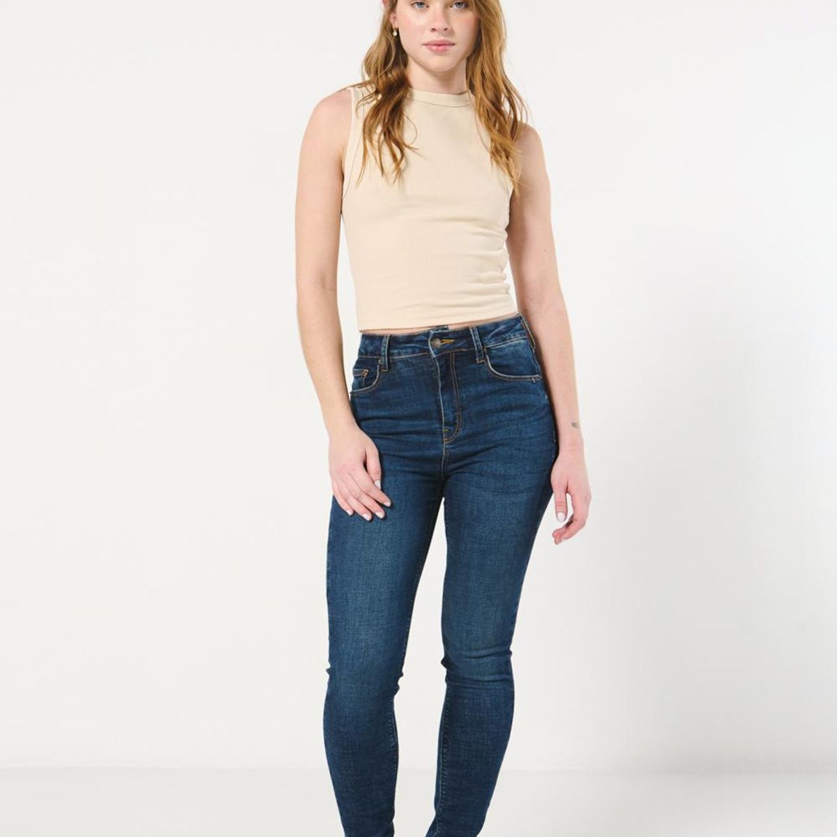 KOAJ - KOAJ Jean para mujer, 5 bolsillos, tiro super alto, ajuste c Mujer