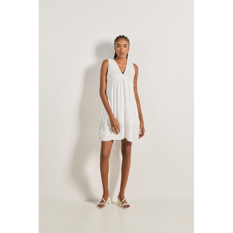 KOAJ - KOAJ Vestido largo para mujer en tono crema claro cuenta con m MUJER