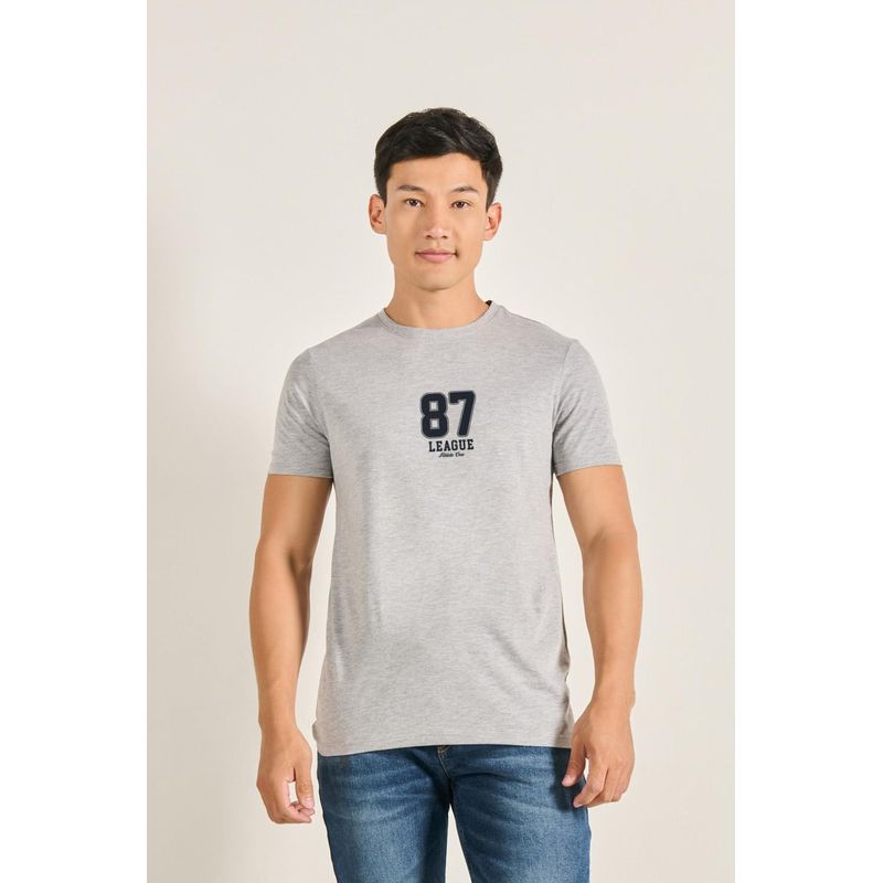 KOAJ - KOAJ Camiseta manga corta unicolor con estampado en frente est HOMBRE