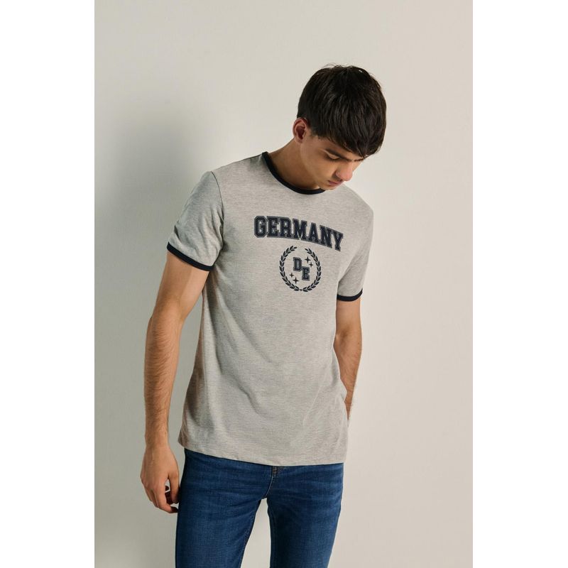 KOAJ - KOAJ Camiseta manga corta unicolor con contrastes y estampado  HOMBRE