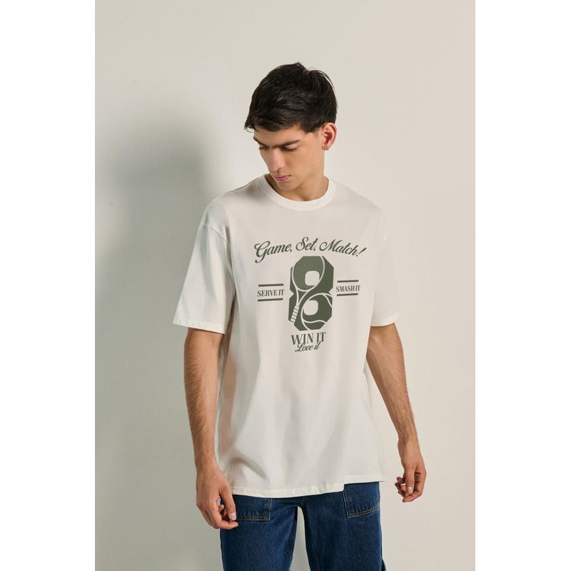 KOAJ - KOAJ Camiseta oversize manga corta de la pasión por el tennis HOMBRE