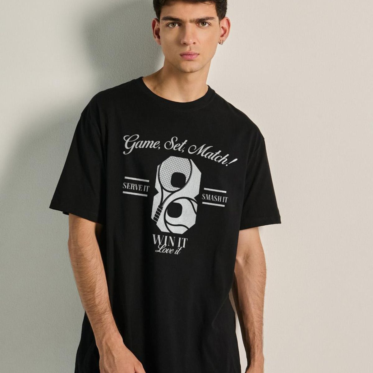 KOAJ - KOAJ Camiseta oversize manga corta de la pasión por el tennis HOMBRE