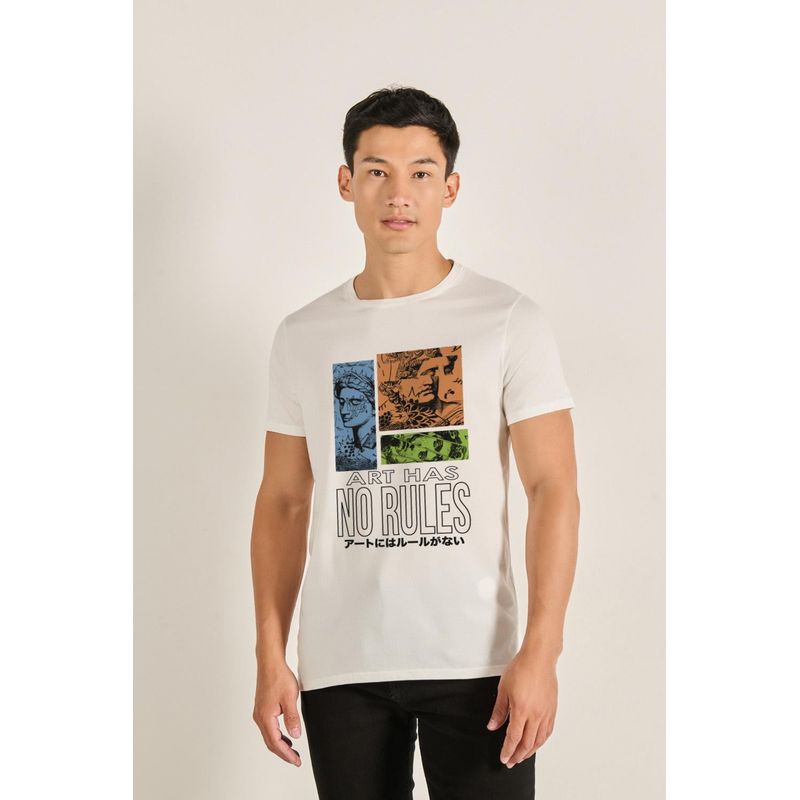 KOAJ - KOAJ Camiseta manga corta con estampado de Art has no rules HOMBRE