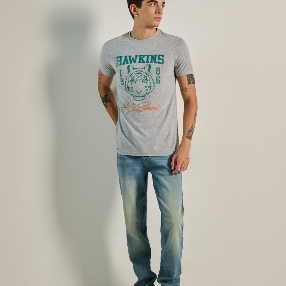 KOAJ - KOAJ Camiseta manga corta para hombre en tono unicolor cuent Hombre