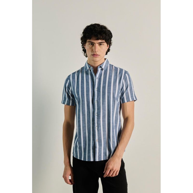 KOAJ - KOAJ Camisa para hombre manga corta unicolor, confeccionada  Hombre