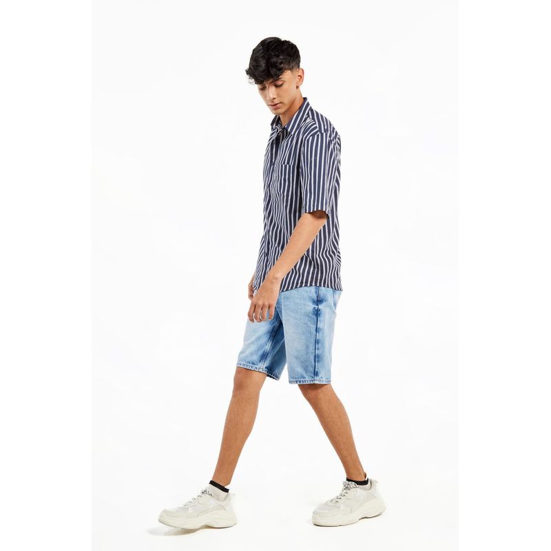 KOAJ - KOAJ Camisa con cuello sport collar unicolor a rayas con manga HOMBRE