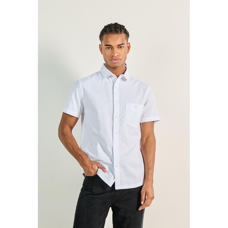KOAJ - KOAJ Camisa en colores solidos, sport collar manga corta HOMBRE