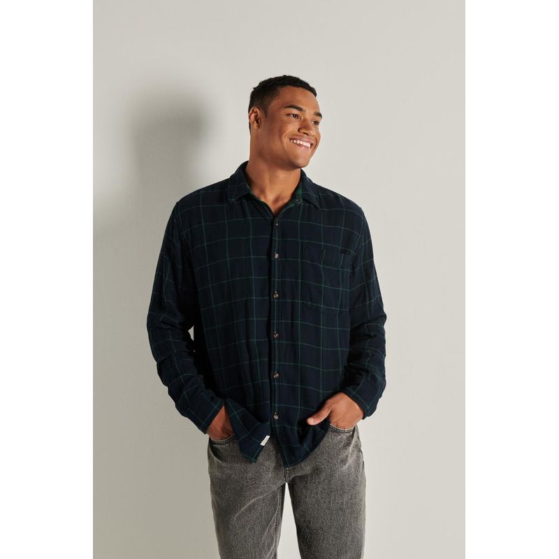 KOAJ - KOAJ Camisa manga larga unicolor para hombre cuenta con cuello HOMBRE