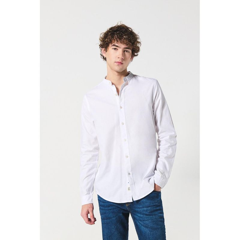 KOAJ - KOAJ Camisa cuello neru manga larga en slim fit HOMBRE
