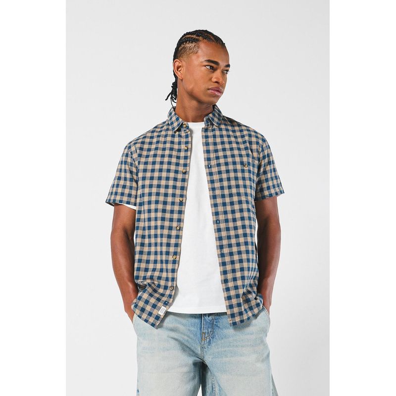 KOAJ - KOAJ Camisa sport collar a cuadros manga corta HOMBRE