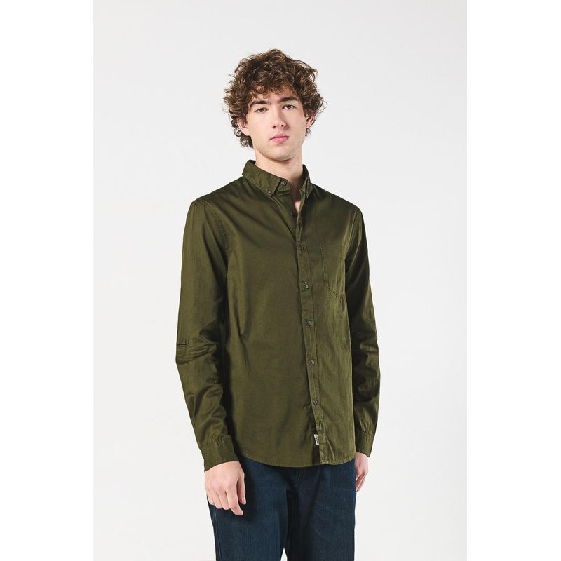KOAJ - KOAJ Camisa cuello button down manga larga en slim fit HOMBRE
