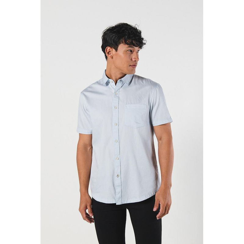 KOAJ - KOAJ Camisa en colores solidos, sport collar manga corta HOMBRE