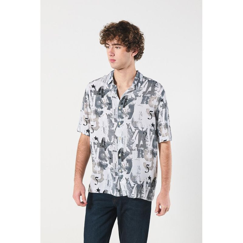 KOAJ - KOAJ Camisa tipo resort en tela fluida y liviana HOMBRE