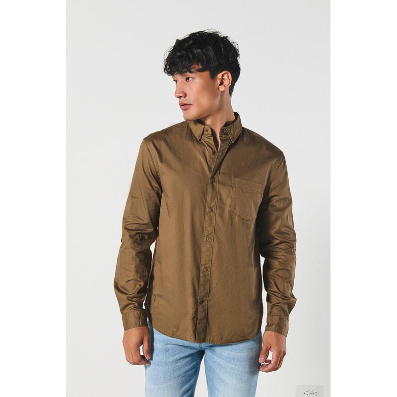 KOAJ - KOAJ Camisa cuello button down manga larga en slim fit HOMBRE
