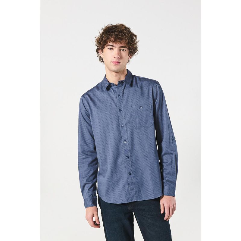 KOAJ - KOAJ Camisa cuello sport collar manga larga en slim fit HOMBRE
