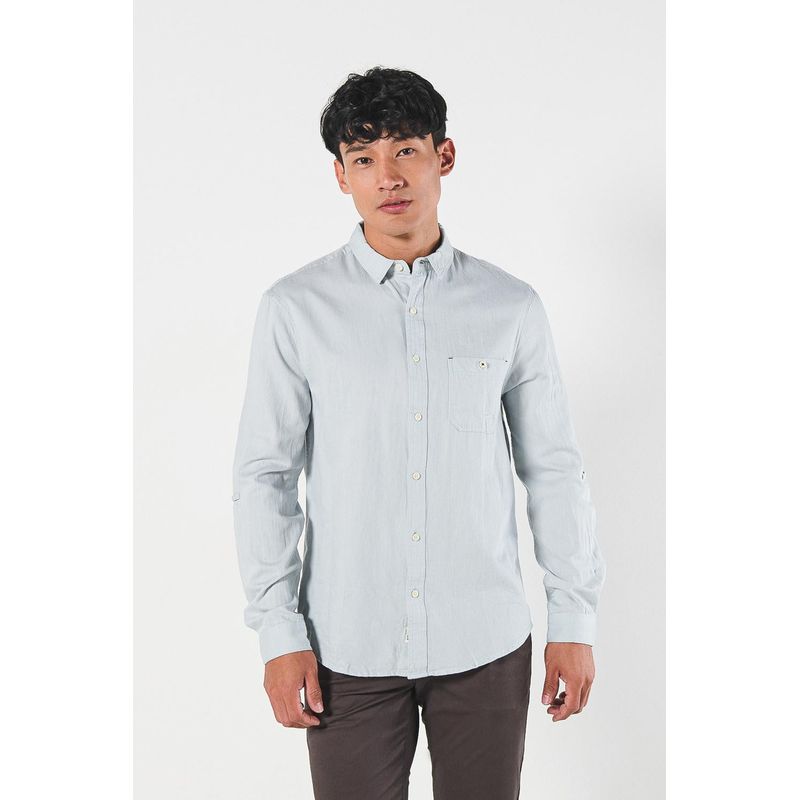 KOAJ - KOAJ Camisa cuello sport collar manga larga en slim fit HOMBRE