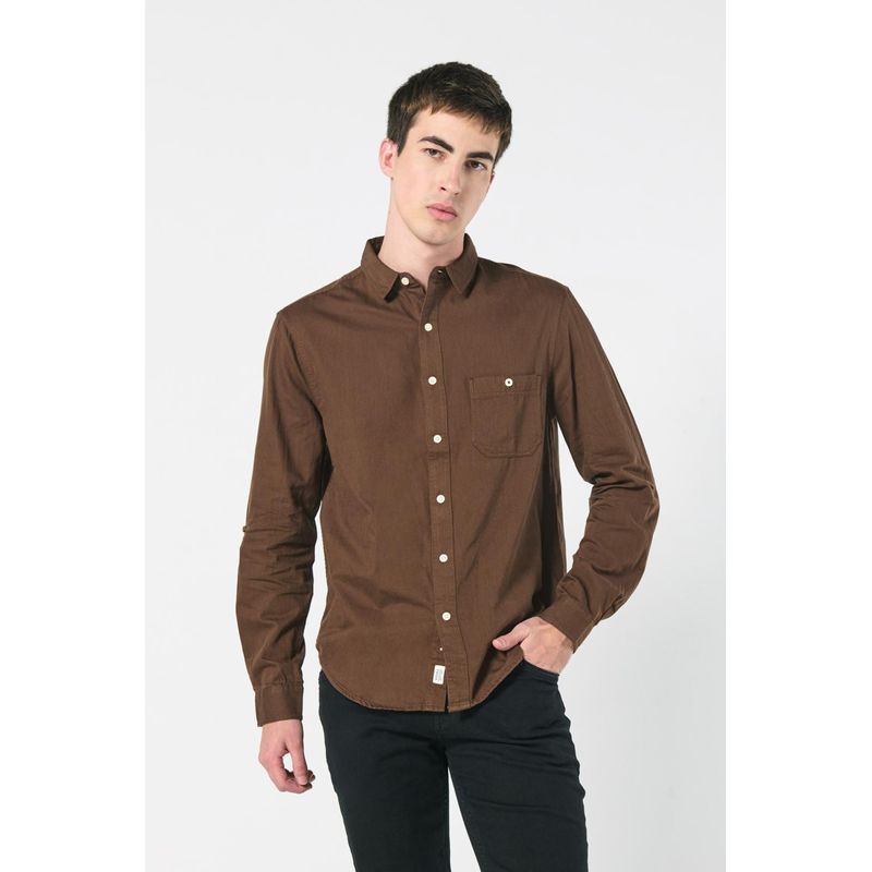 KOAJ - KOAJ Camisa cuello sport collar manga larga en slim fit HOMBRE