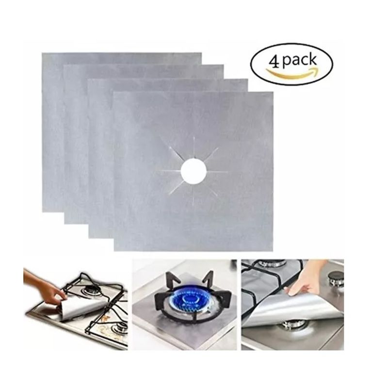 GENERICO - 4 Protectores Cocina fibra de vidrio para estufa a  Gas