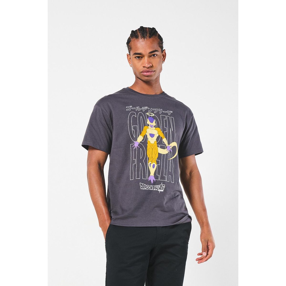 KOAJ - KOAJ Camiseta de Dragon Ball Super gris con cuello redondo