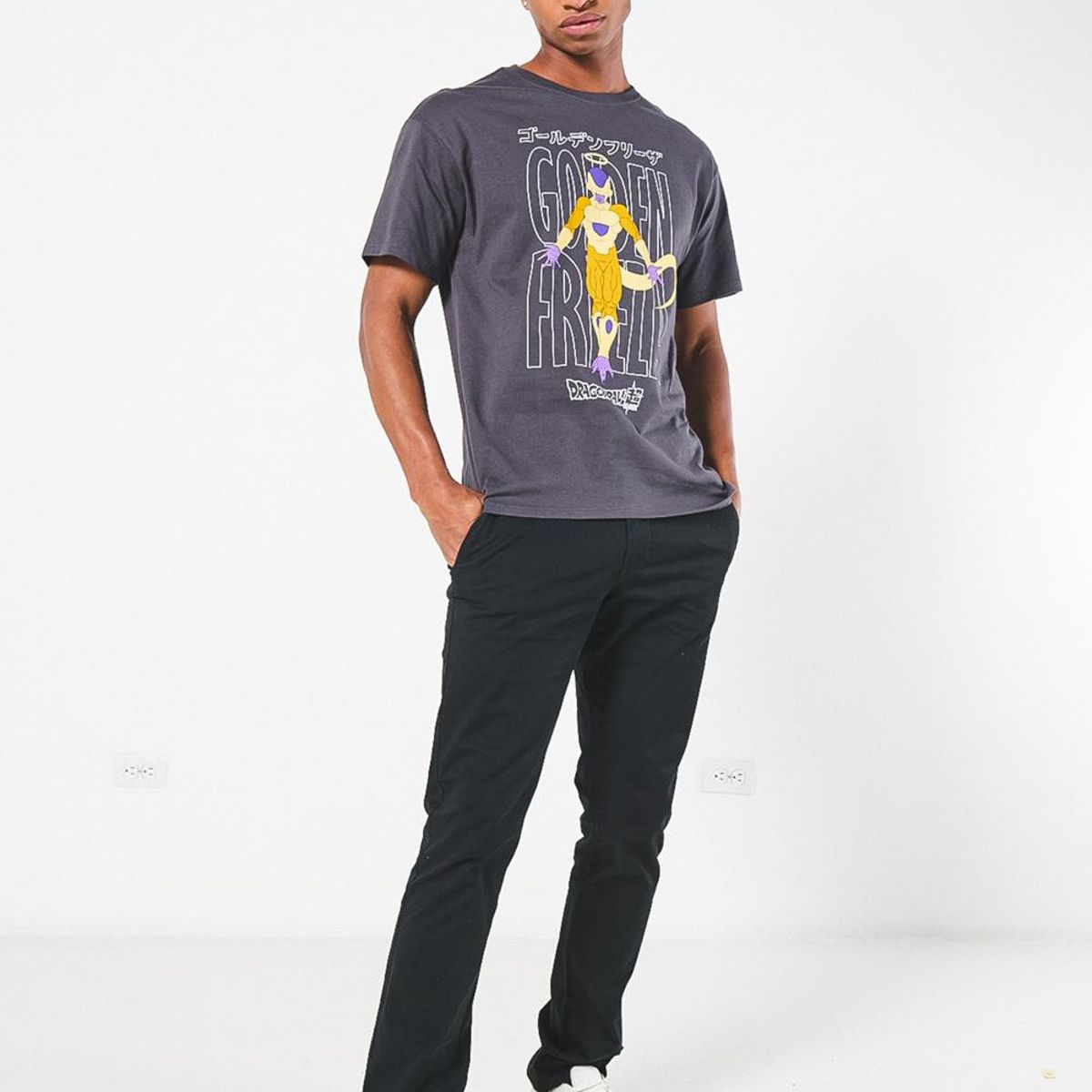 KOAJ - KOAJ Camiseta de Dragon Ball Super gris con cuello redondo