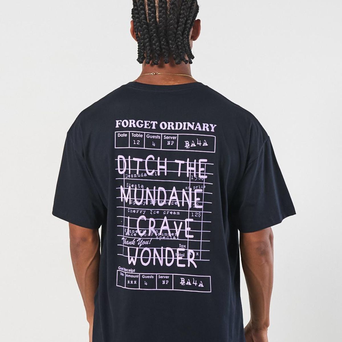 KOAJ - KOAJ Camiseta azul oversize manga corta con diseños urbanos Hombre