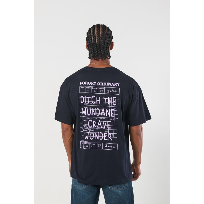 KOAJ - KOAJ Camiseta Oversize para hombre con estampado en frente y e HOMBRE