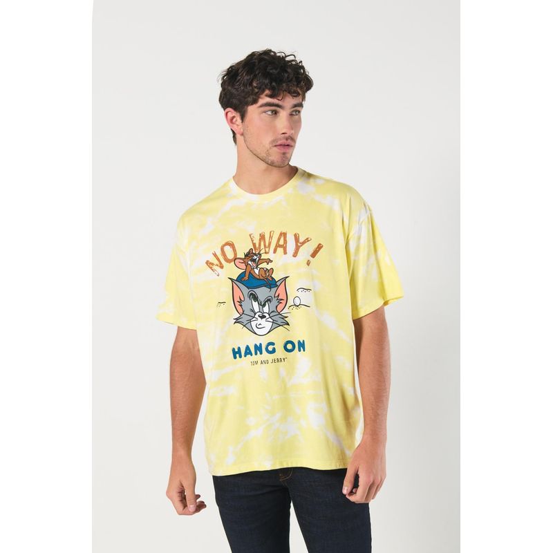 KOAJ - KOAJ Camiseta manga corta con estampado en frente y espalda de HOMBRE