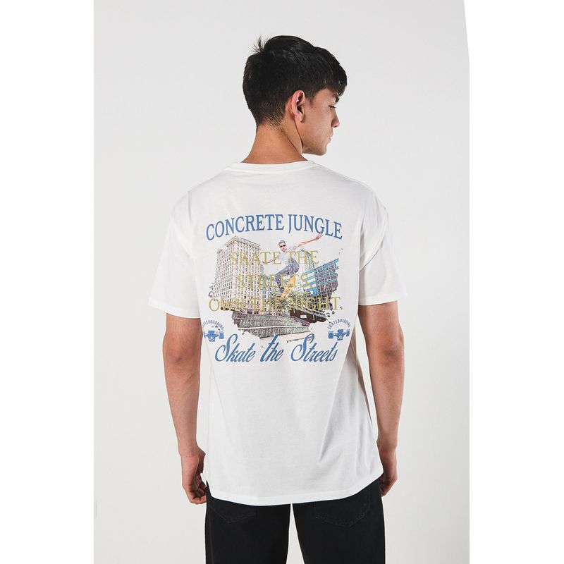 KOAJ - KOAJ Camiseta manga corta unicolor con estampado en frente HOMBRE