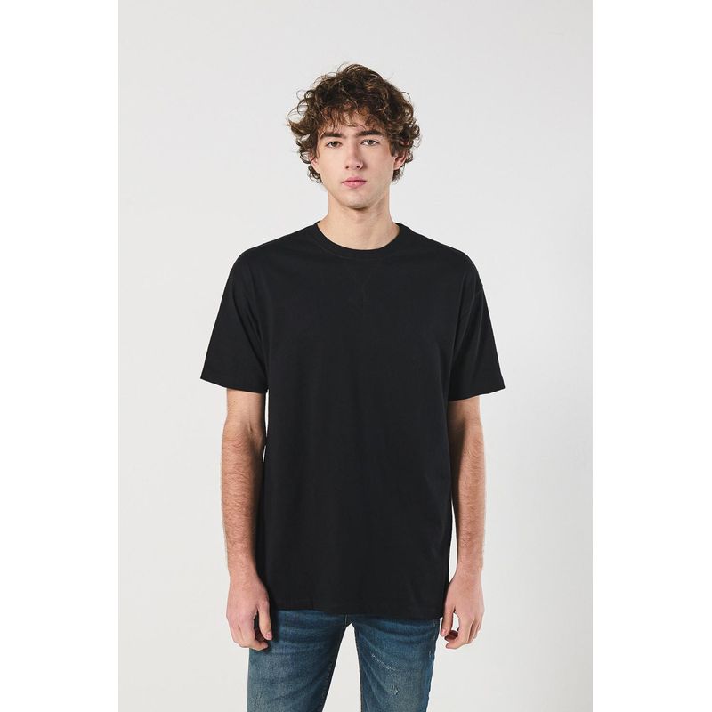KOAJ - KOAJ Camiseta manga corta en algodón unicolor con costura HOMBRE