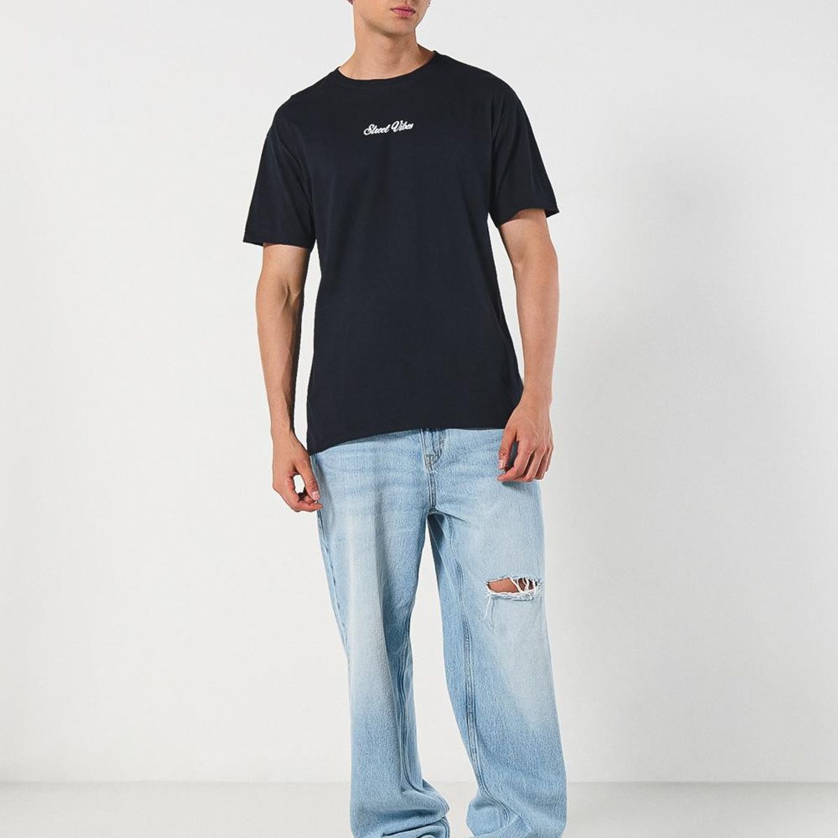 KOAJ - KOAJ Camiseta unicolor en algodón manga corta con diseños u Hombre