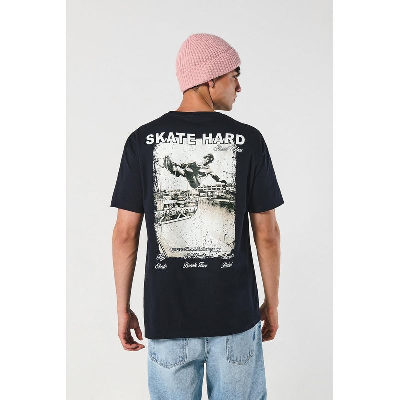 KOAJ - KOAJ Camiseta manga corta unicolor con estampado en frente y e HOMBRE