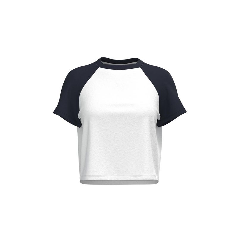 KOAJ - KOAJ Camiseta unicolor con manga ranglan corta en contraste MUJER