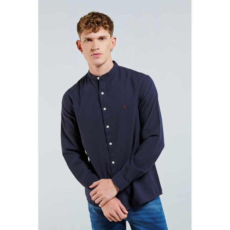 KOAJ - KOAJ Camisa cuello nerú unicolor para hombre, confeccionada en HOMBRE