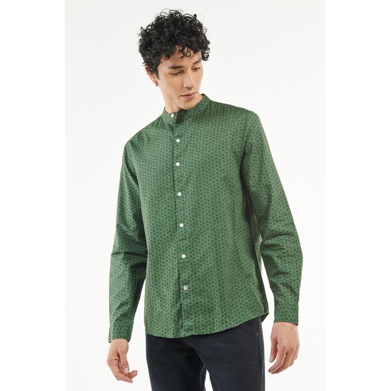 KOAJ - KOAJ Camisa unicolor con cuello nerú para hombre, elaborada en HOMBRE