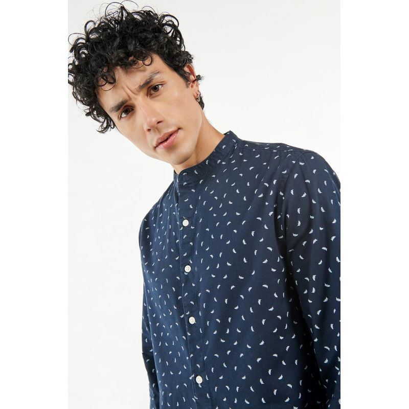 KOAJ - KOAJ Camisa unicolor con cuello nerú para hombre, elaborada en HOMBRE