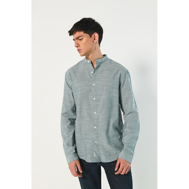 KOAJ - KOAJ Camisa cuello neru manga larga en slim fit HOMBRE