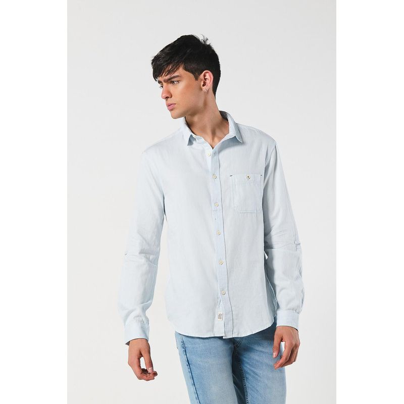 KOAJ - KOAJ Camisa cuello sport collar manga larga en slim fit HOMBRE