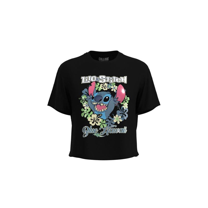 KOAJ - KOAJ Camiseta unicolor con manga corta y diseÃ±o de Lilo & S MUJER