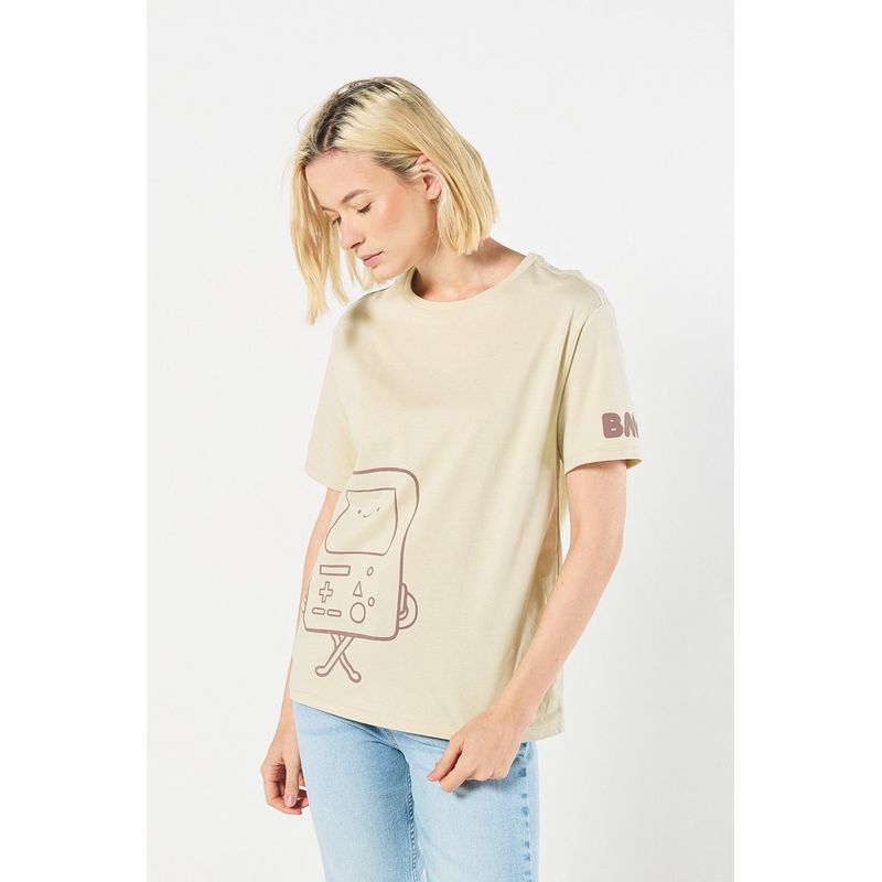 KOAJ - KOAJ Camiseta unicolor para mujer manga corta estampada en fre MUJER