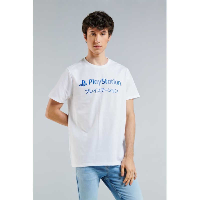 KOAJ - KOAJ Camiseta cuello redondo unicolor con diseÃ±o de PlaySta HOMBRE