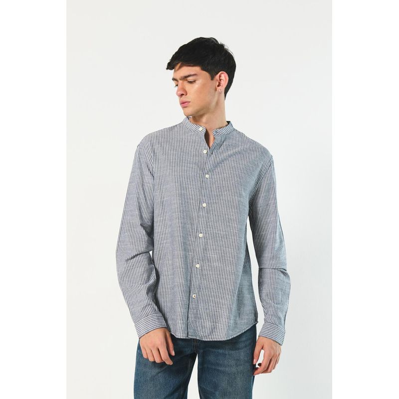 KOAJ - KOAJ Camisa cuello neru manga larga en slim fit HOMBRE