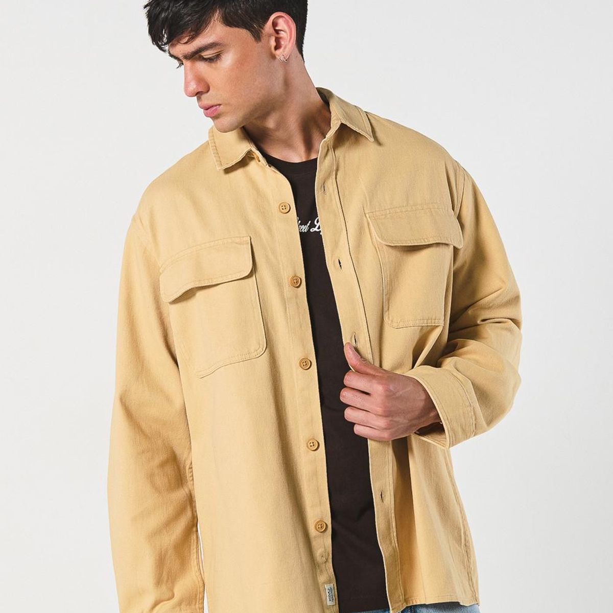 KOAJ - KOAJ Sobre camisa oversize en material 100% Algodón Hombre
