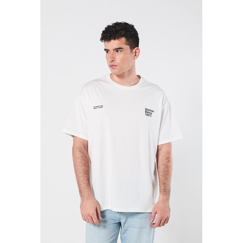 KOAJ - KOAJ Camiseta Oversize para hombre con estampado en frente y e HOMBRE