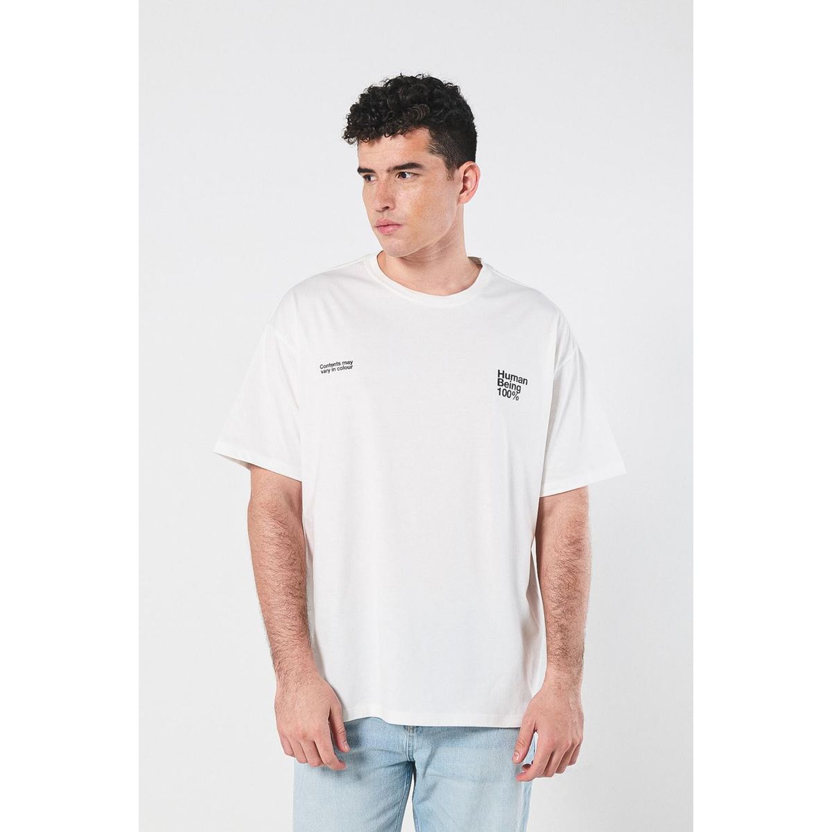KOAJ - KOAJ Camiseta Oversize para hombre con estampado en frente y Hombre
