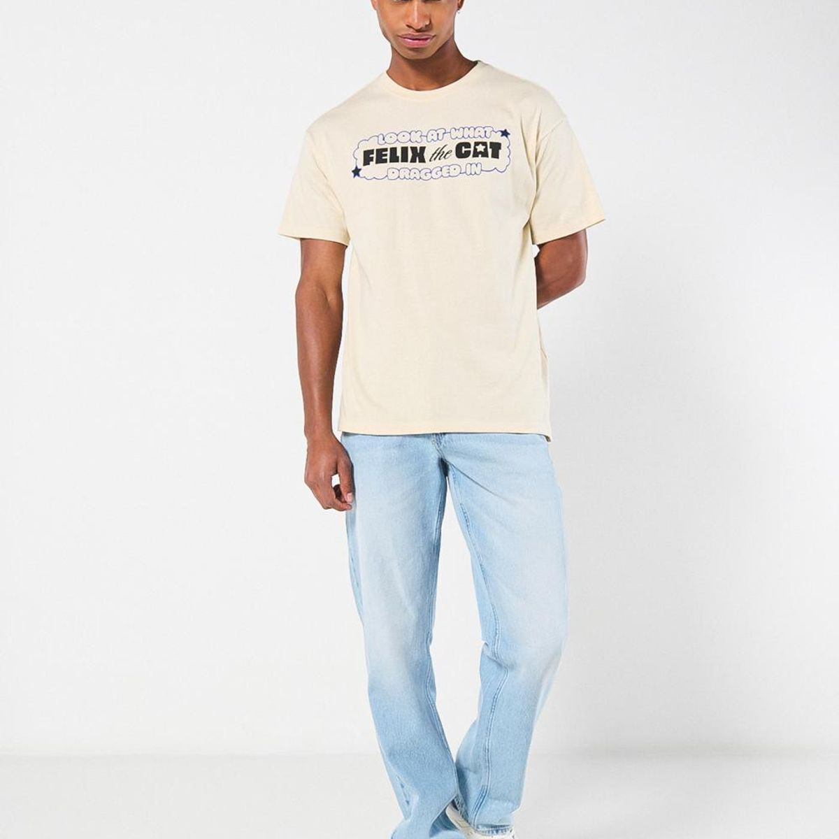 KOAJ - KOAJ Camiseta manga corta con estampado en frente de Felix T Hombre